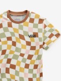 Camiseta Vans Checker Print Crew Kids