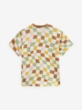 Camiseta Vans Checker Print Crew Kids