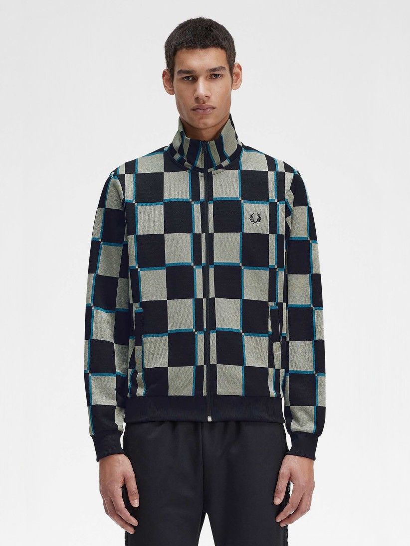 Fred Perry Glitch Graphic Track Jacket - J6540-102 | BZR Online