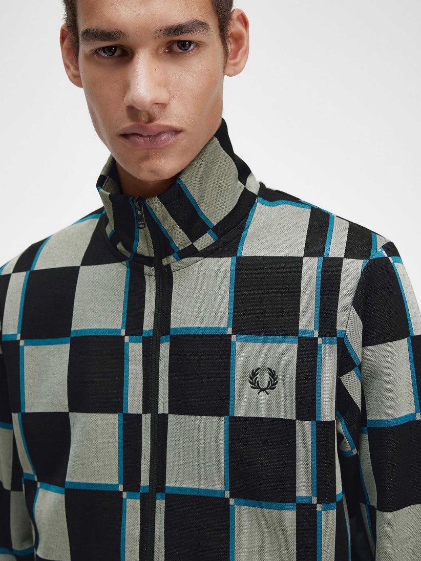 Fred Perry Glitch Graphic Track Jacket - J6540-102 | BZR Online