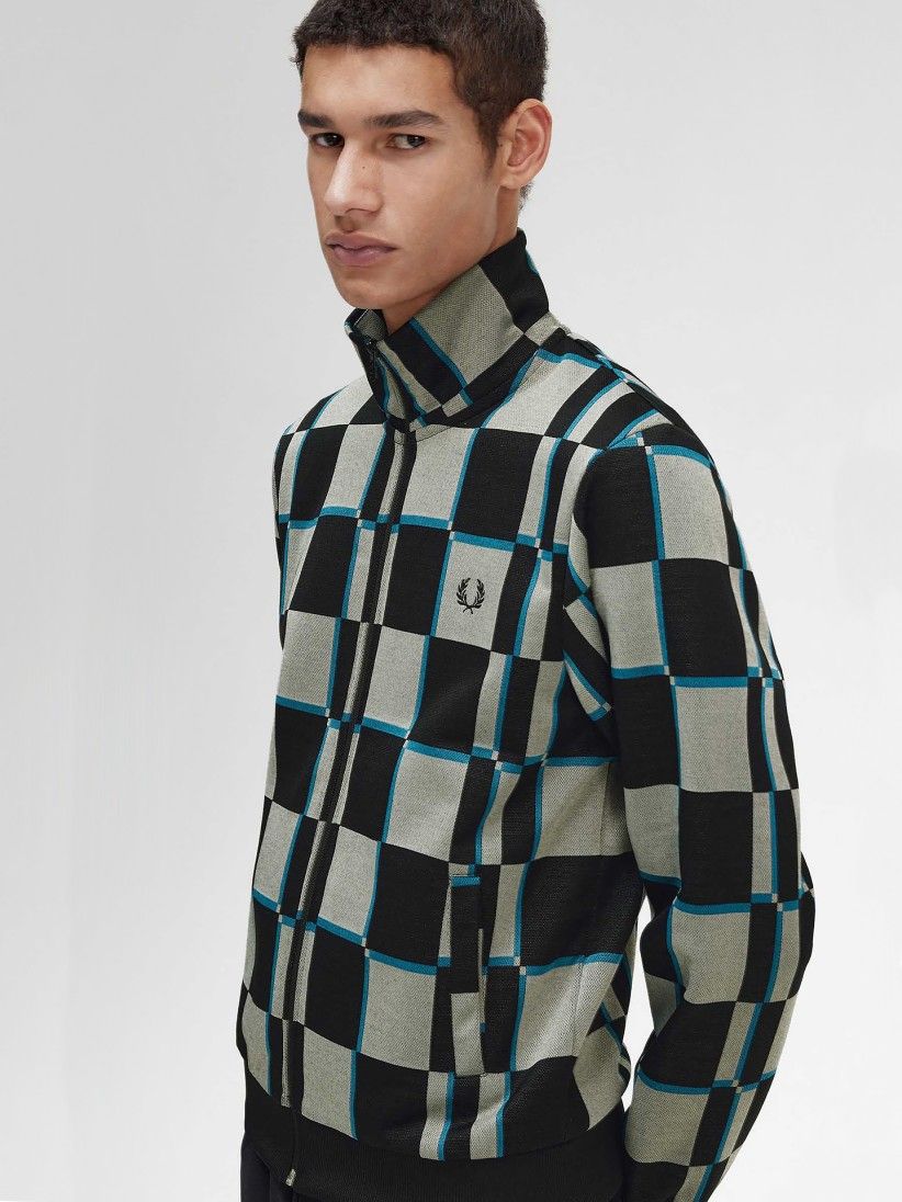 Fred Perry Glitch Graphic Track Jacket - J6540-102 | BZR Online