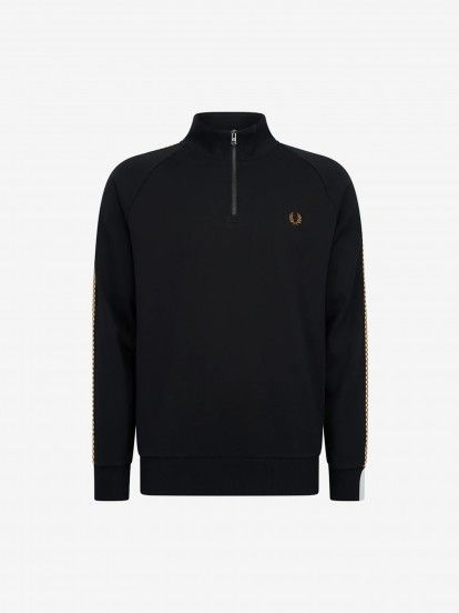 Fred Perry Chequerboard Tape Half Zip Sweater