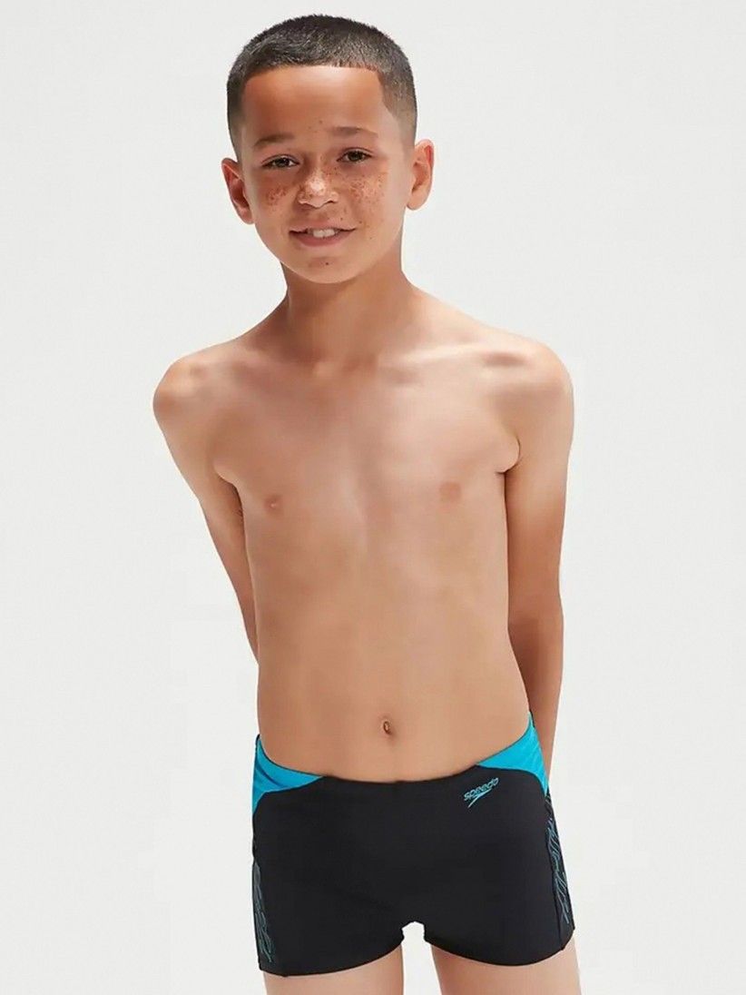 Speedo Hyper Boom Logo Splice Kids Swimming Shorts