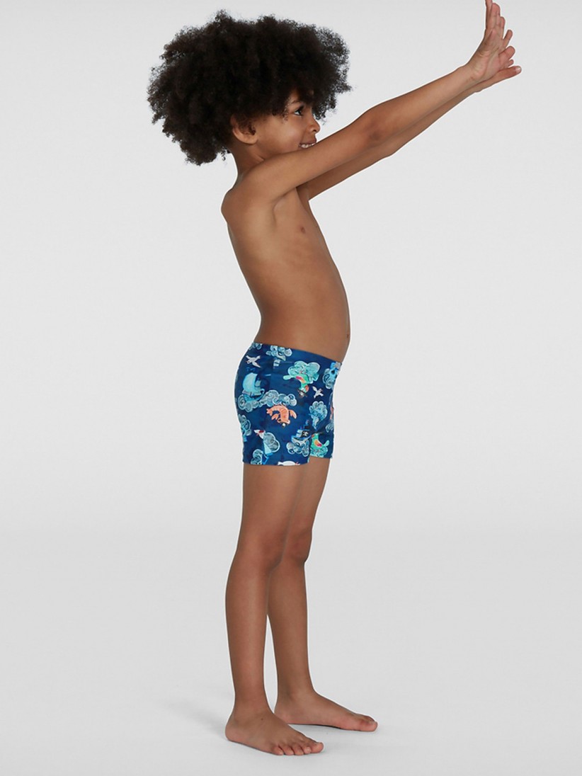 Speedo Digital Allover Aquashort Kids Swimming Shorts