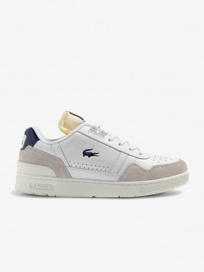 Lacoste T-Clip Leather Trim Sneakers