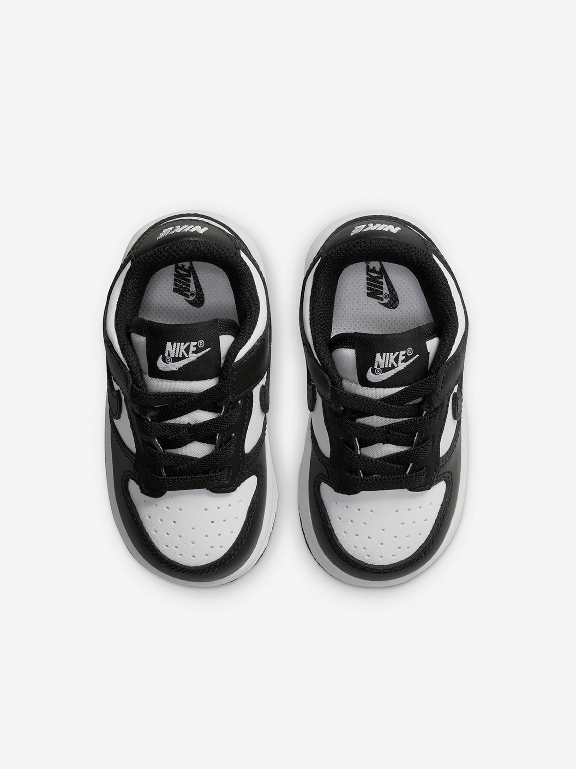 Sapatilhas Nike Dunk Low Pretas e Brancas Para Bebé