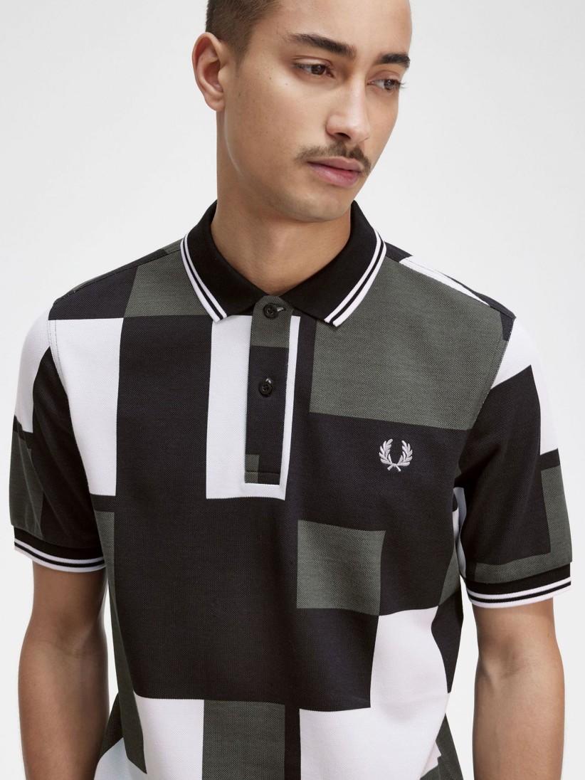 Fred Perry Pixel Print Polo Shirt