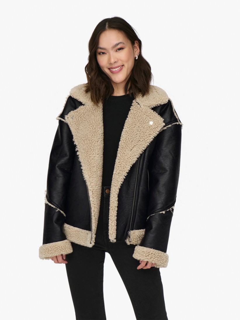 Chaqueta Only ONLWilma Faux Leath Sherpa