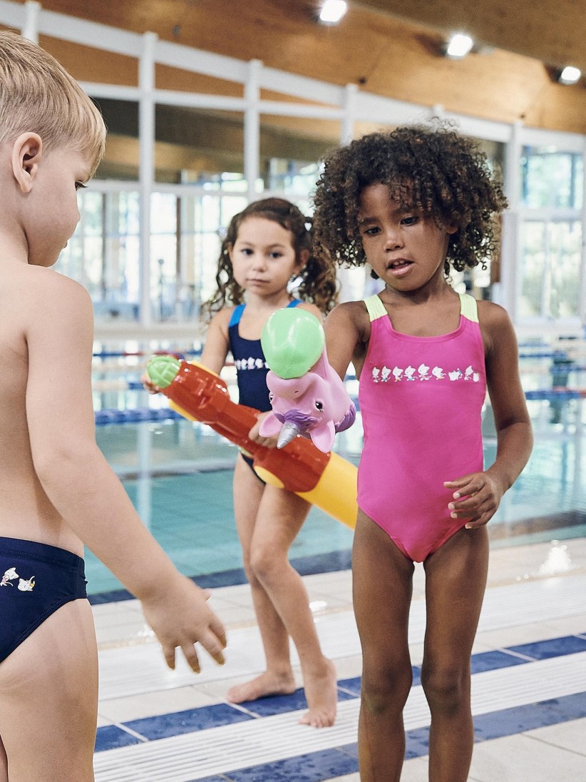 Arena Friends Playing Cats Print Kids Swimsuit