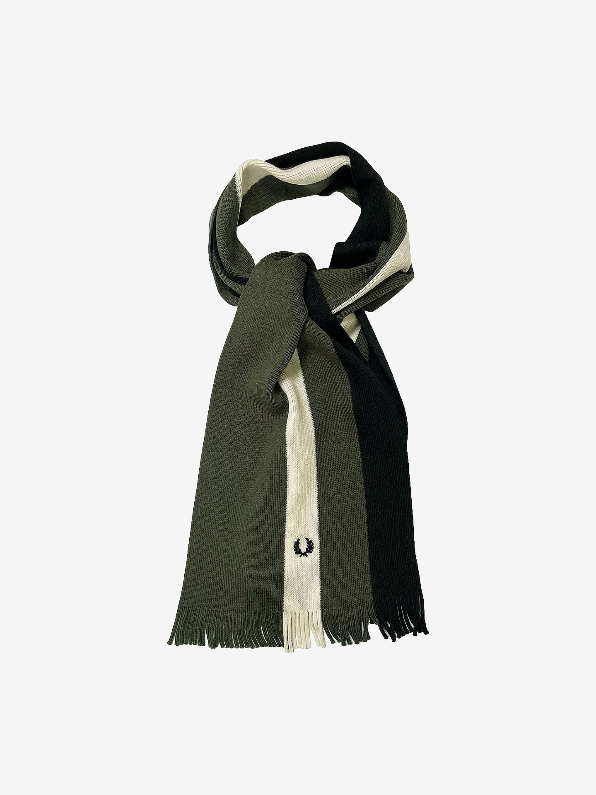 Cachecol Fred Perry 60s Mod Stripe Raschel Knit Wool