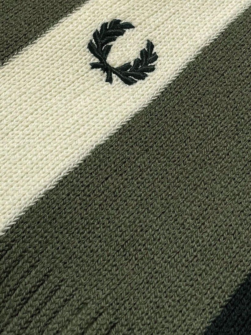 Cachecol Fred Perry 60s Mod Stripe Raschel Knit Wool