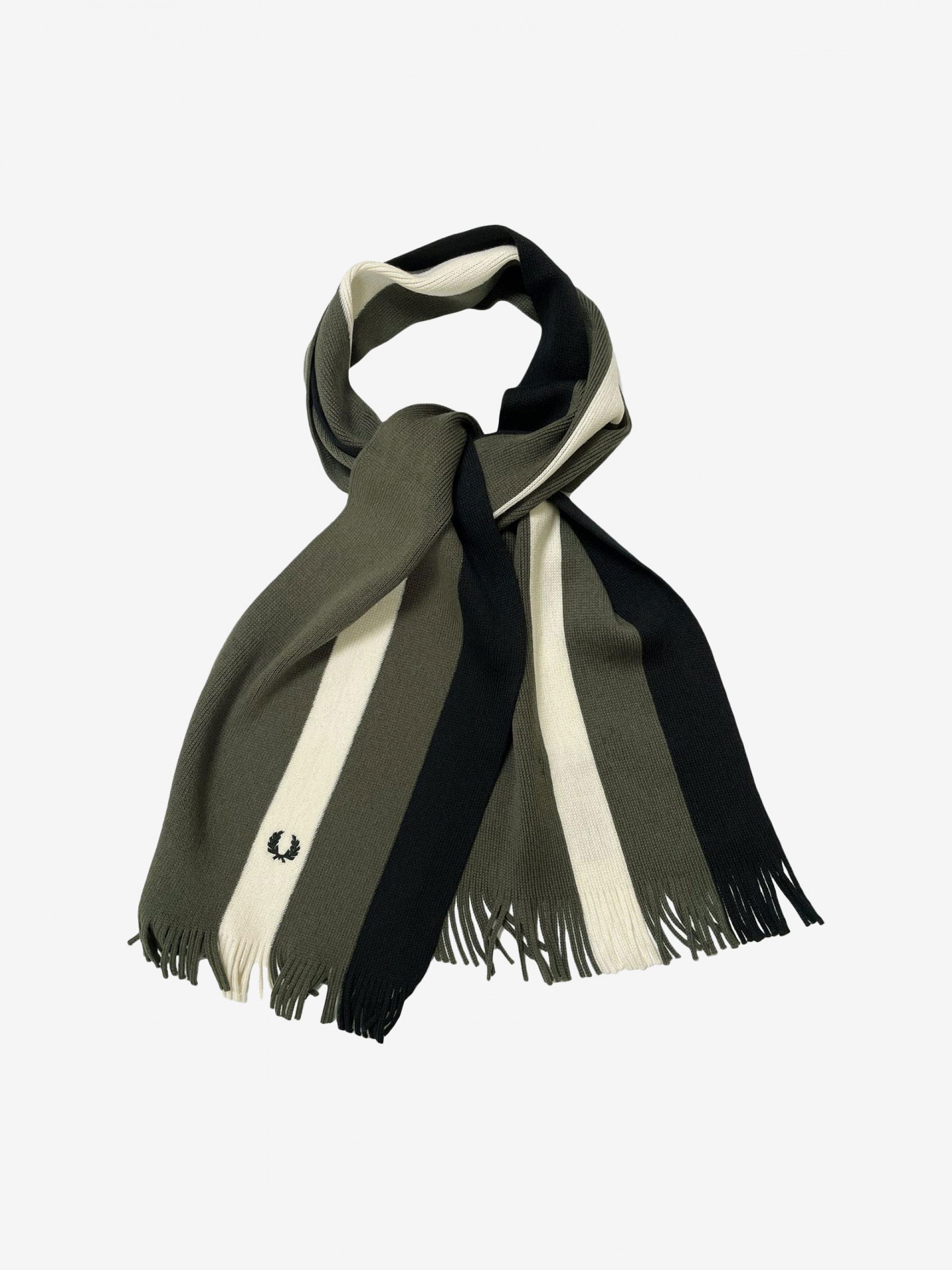 Cachecol Fred Perry 60s Mod Stripe Raschel Knit Wool