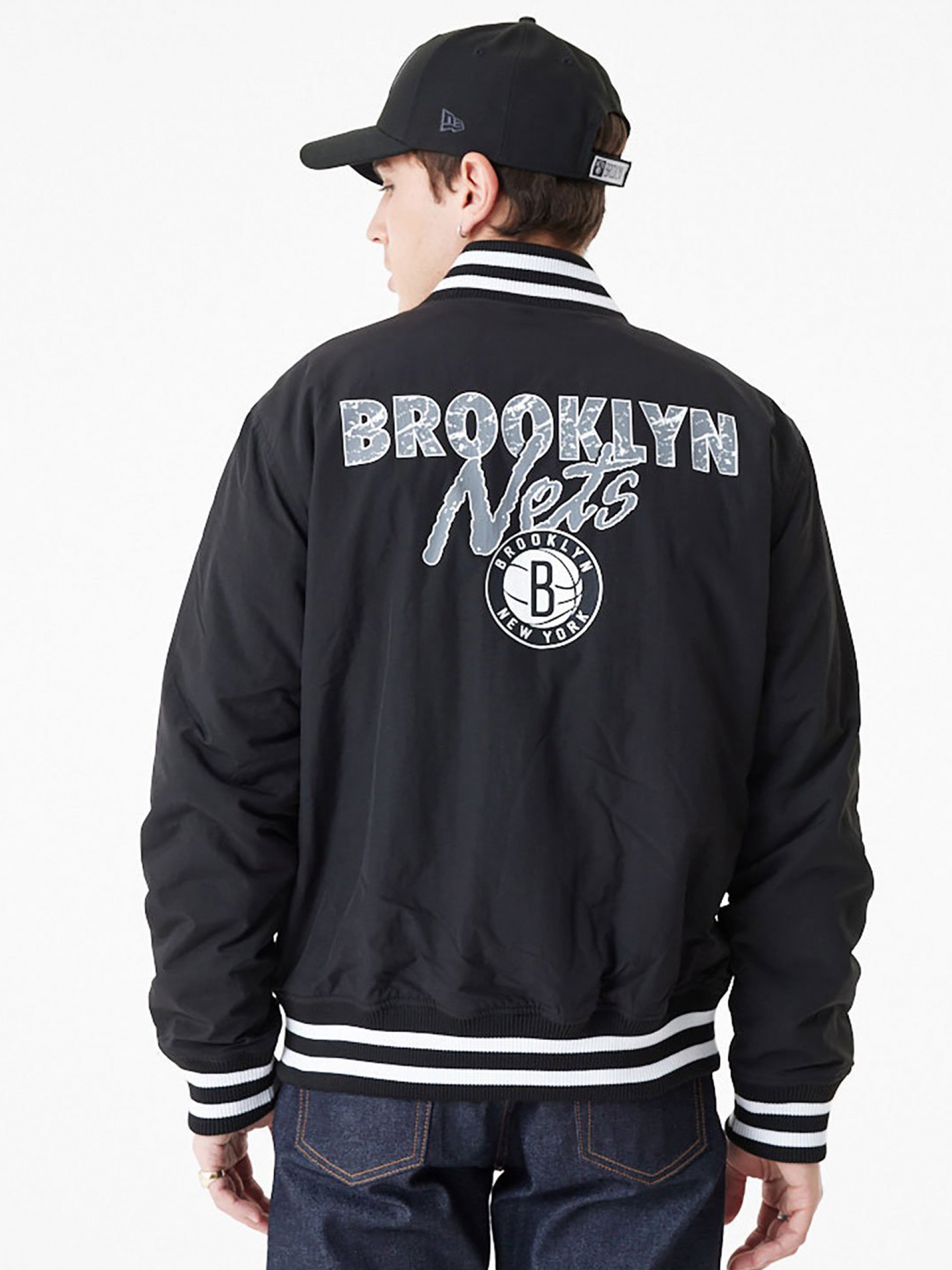 Casaco New Era Brooklyn Nets Team Script