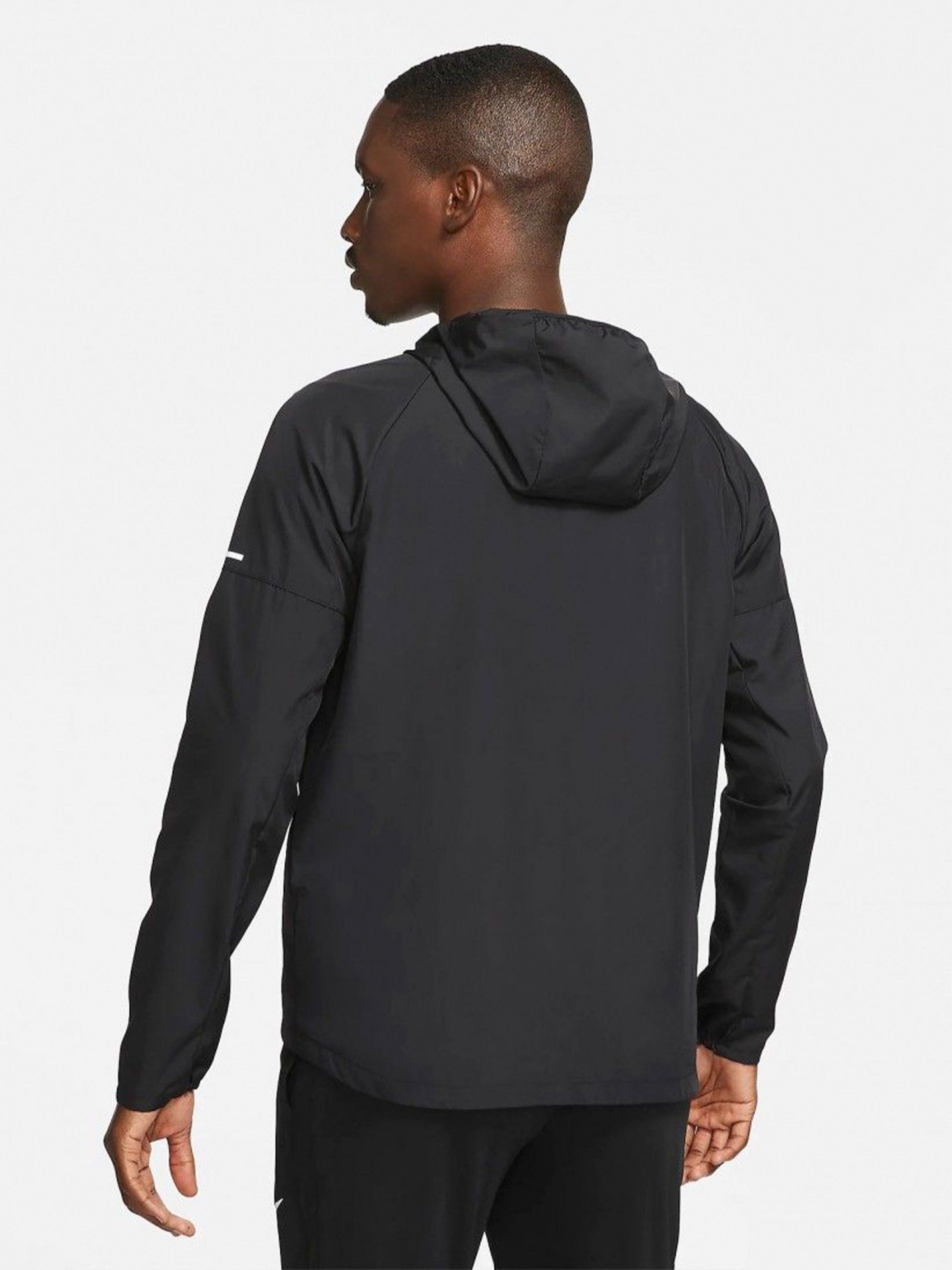 Chaqueta con Capucha de Running Nike Repel Miler Negra Para Hombre