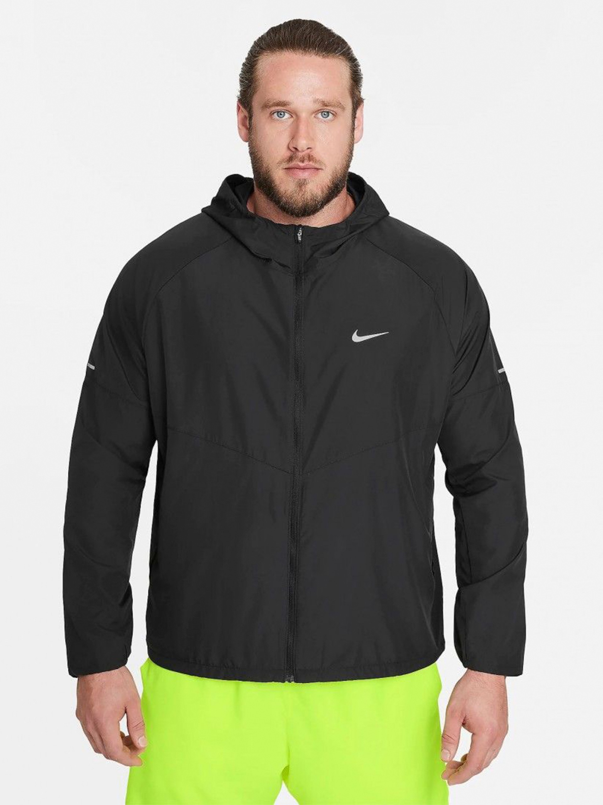 Chaqueta con Capucha de Running Nike Repel Miler Negra Para Hombre