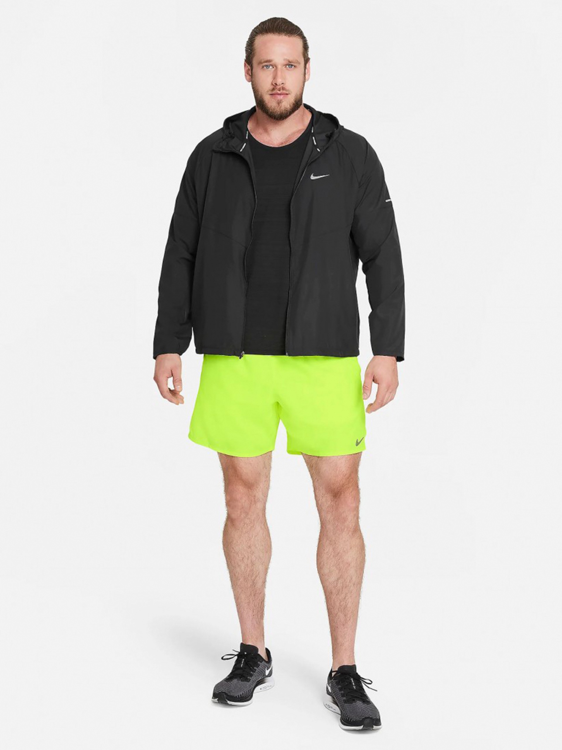 Chaqueta con Capucha de Running Nike Repel Miler Negra Para Hombre