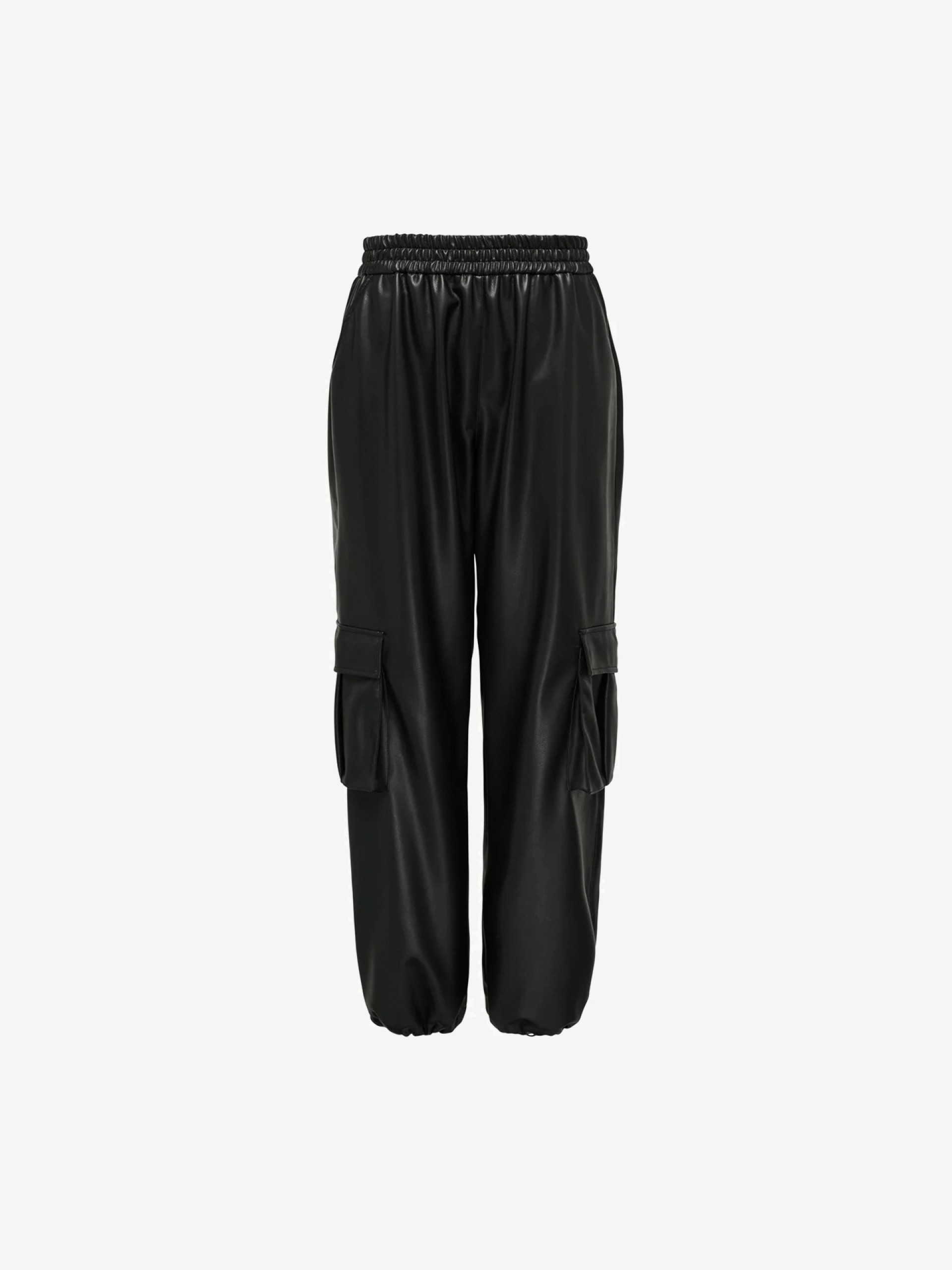 Calças Only Heidi Faux Leather Trackpants Otw