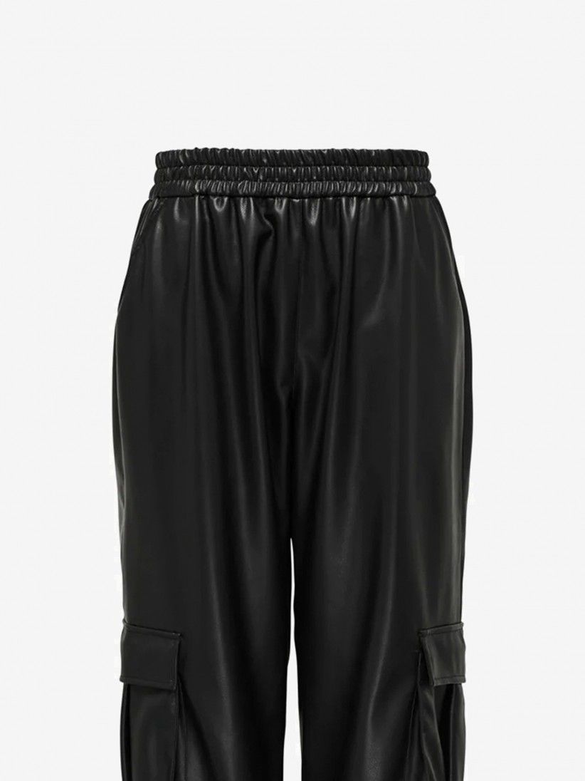 Only Heidi Faux Leather Trackpants Otw Trousers