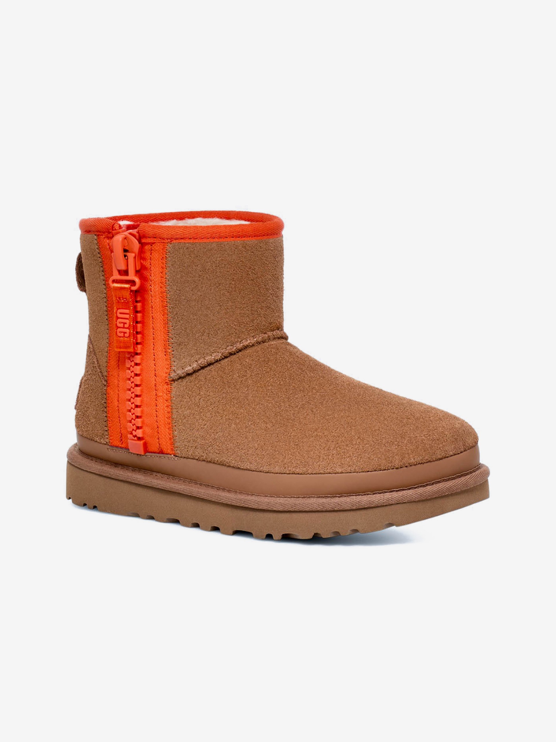Botas Ugg Classic Mini Zipper Tape Logo Kids