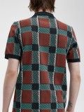 Fred Perry Glitch Tartan Polo Shirt