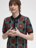 Fred Perry Glitch Tartan Polo Shirt