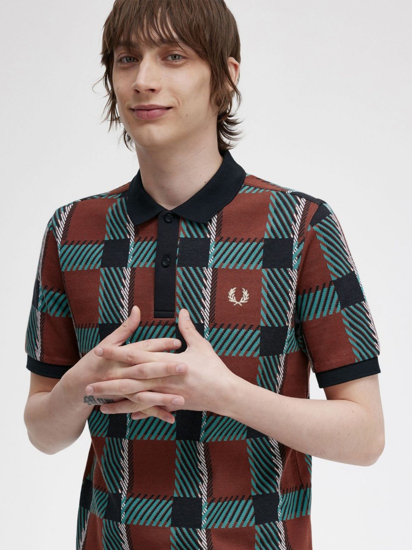 Polo Fred Perry Glitch Tartan