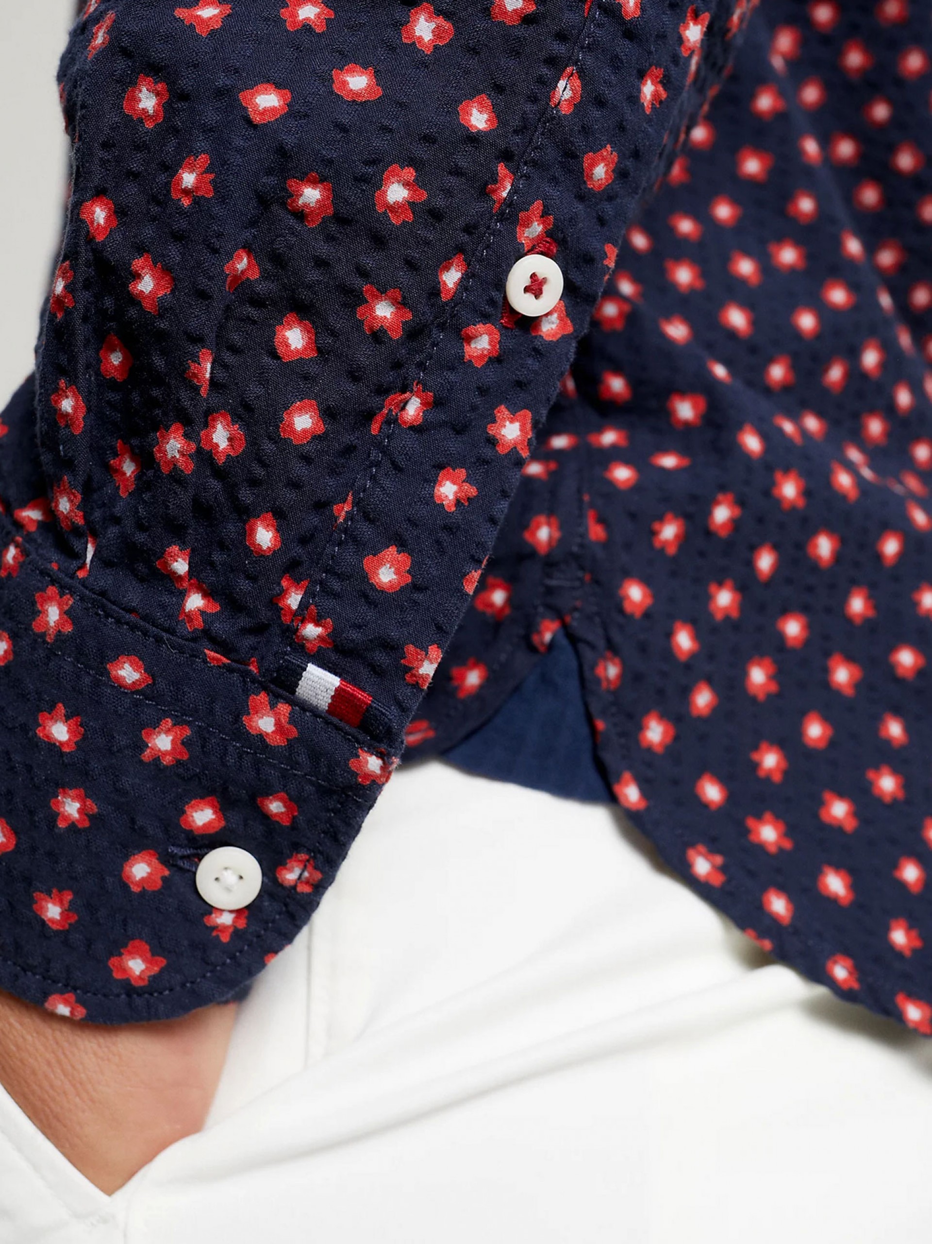Camisa Tommy Hilfiger Floral Print Seersucker