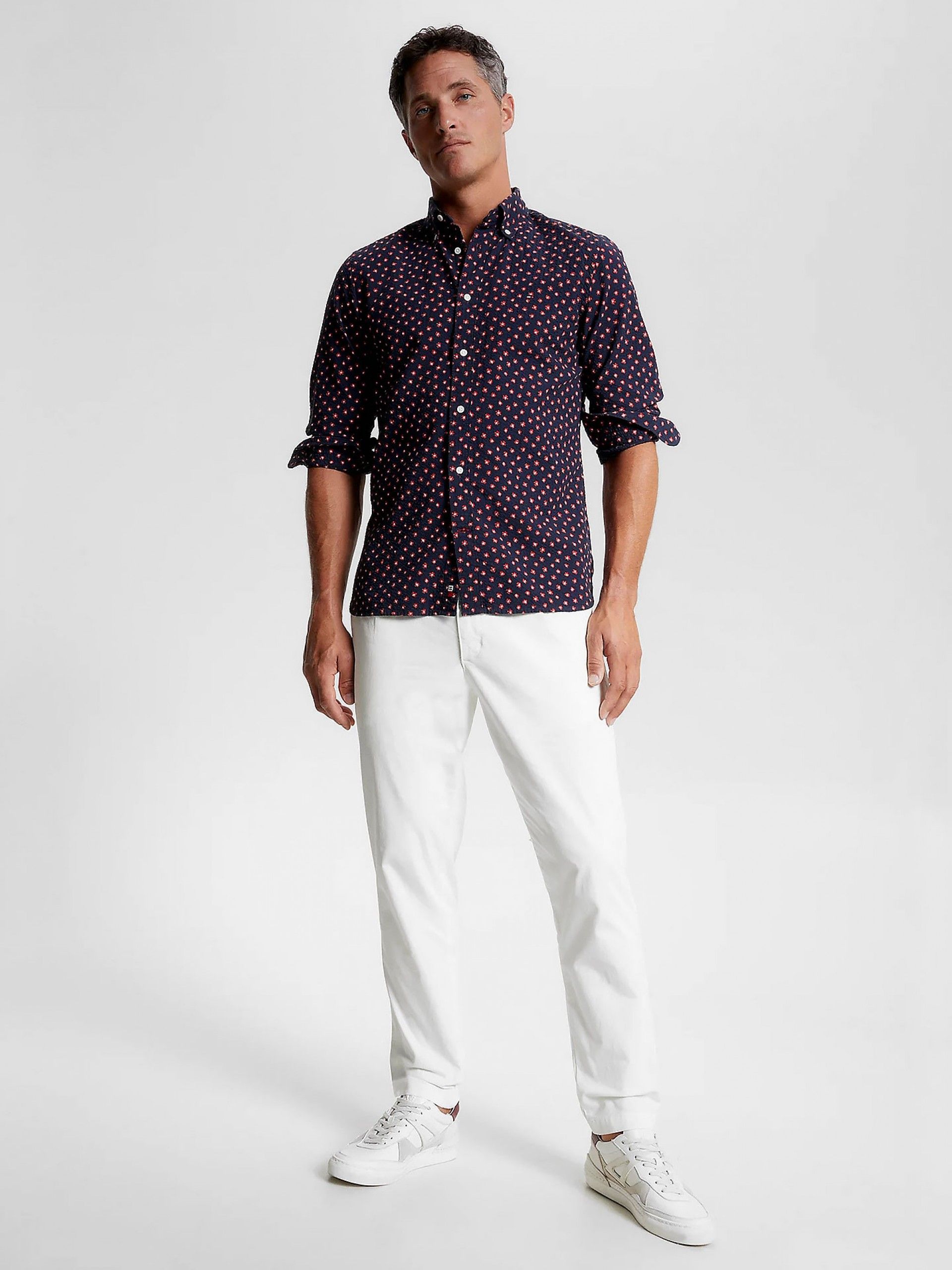 Camisa Tommy Hilfiger Floral Print Seersucker