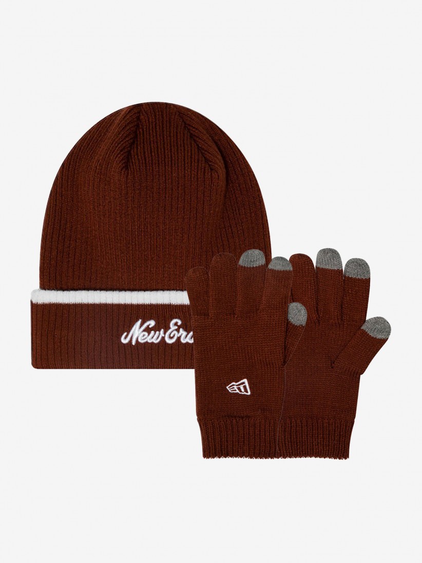 Conjunto New Era Script Gorro & Luvas E-Touch