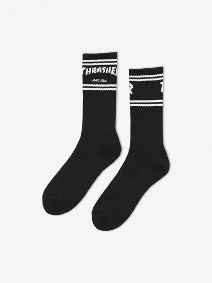 Santa Cruz X Thrasher Strip Socks
