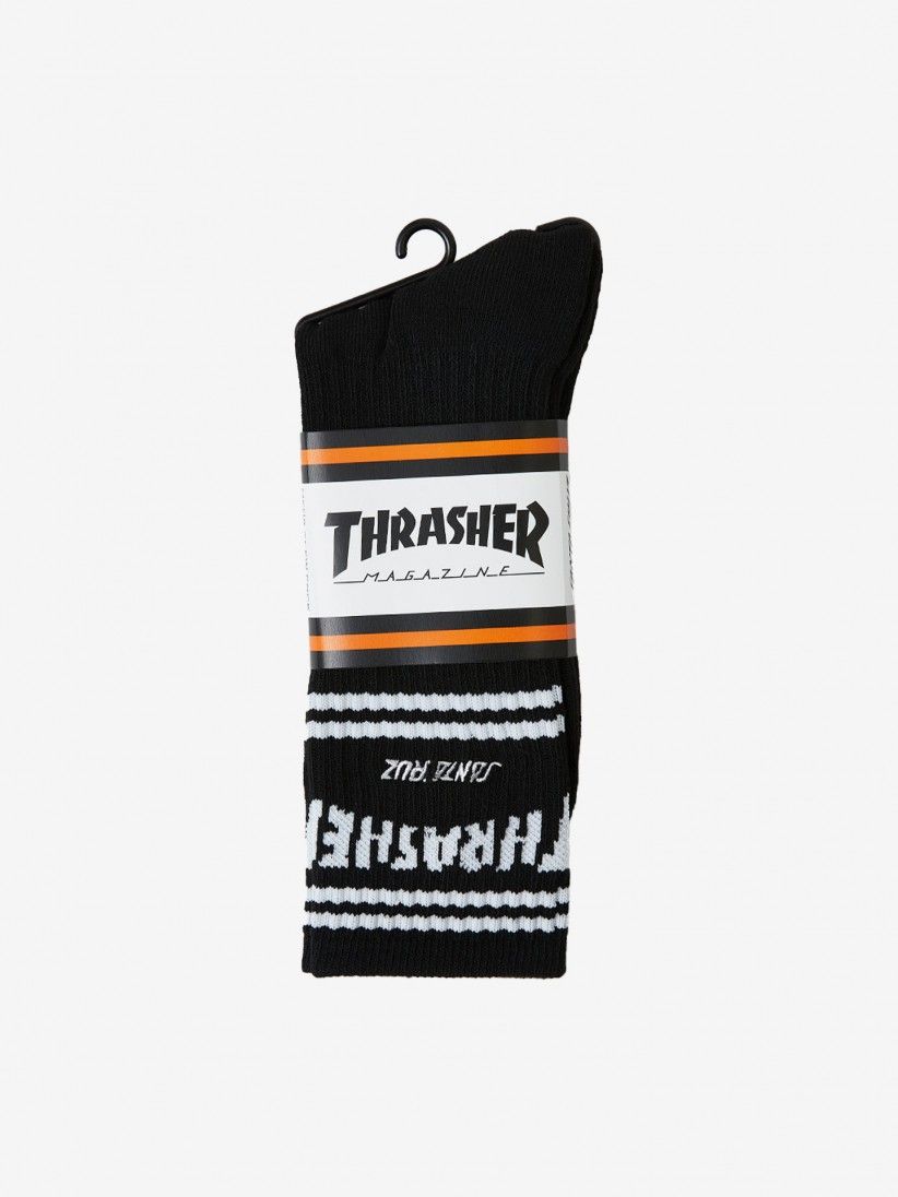 Santa Cruz X Thrasher Strip Socks