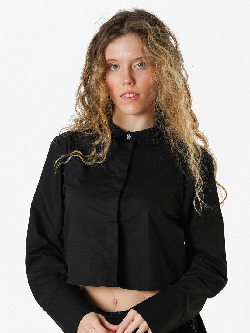 Camisa Only ONLNita Cropped Simili Button Wvn
