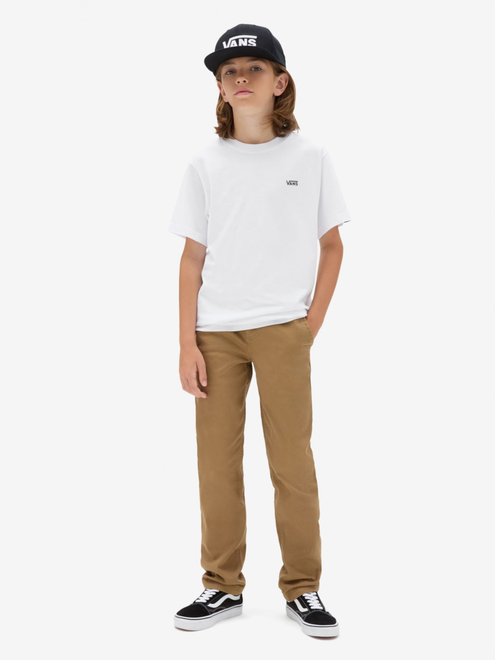 Camiseta Vans By Left Chest Kids Blanca