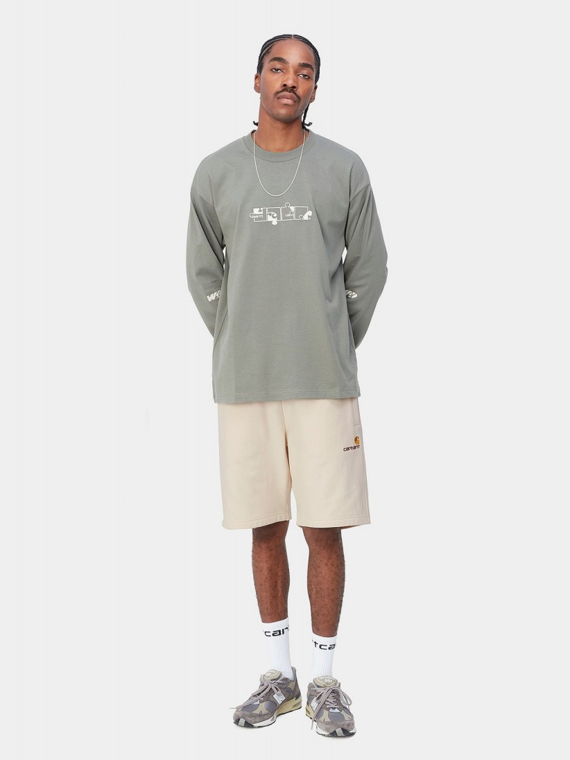 Carhartt WIP American Script Beige Shorts