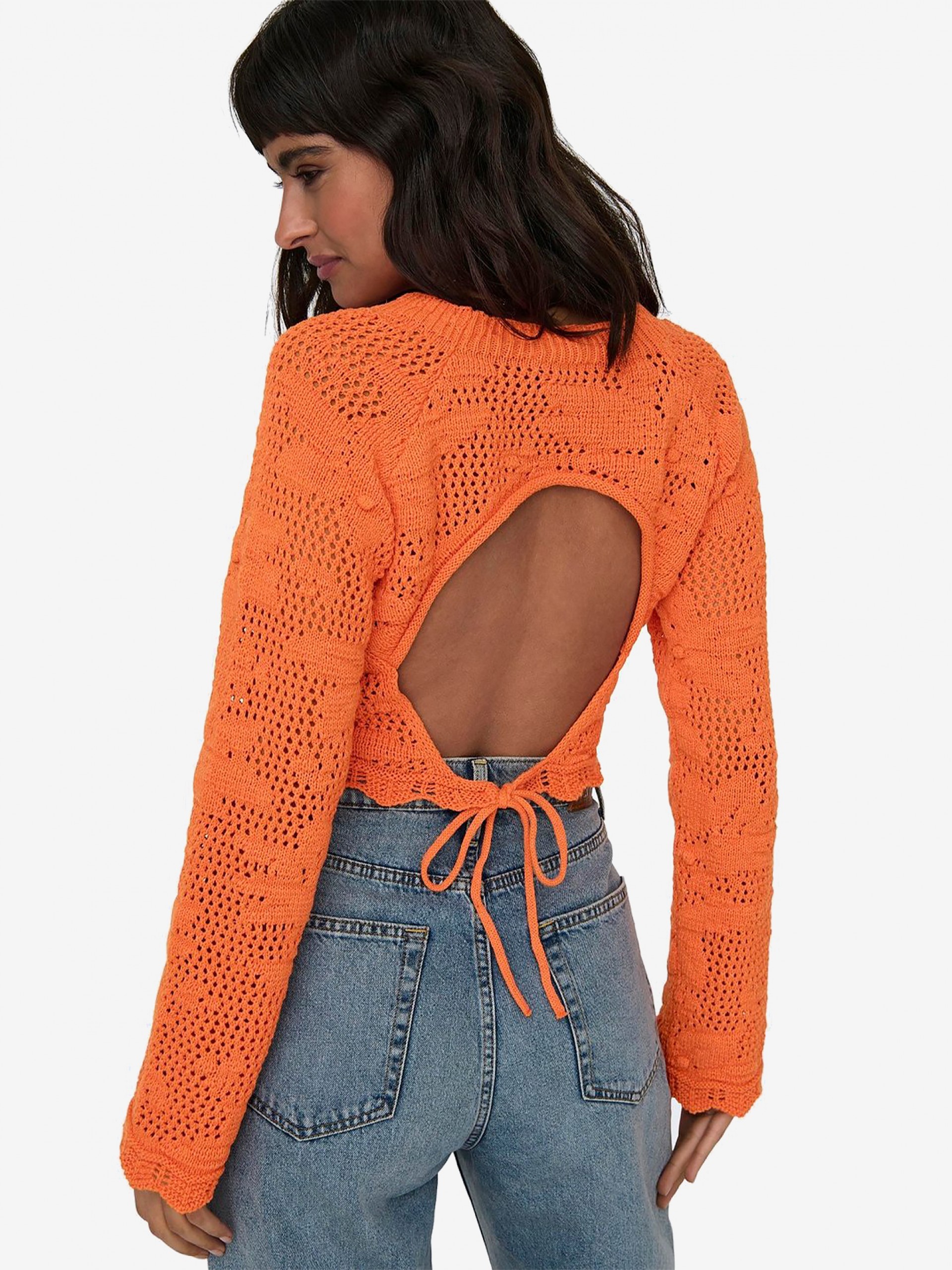 Only Cille Life Ls Back Dtl Oneck Cc Knt Jumper