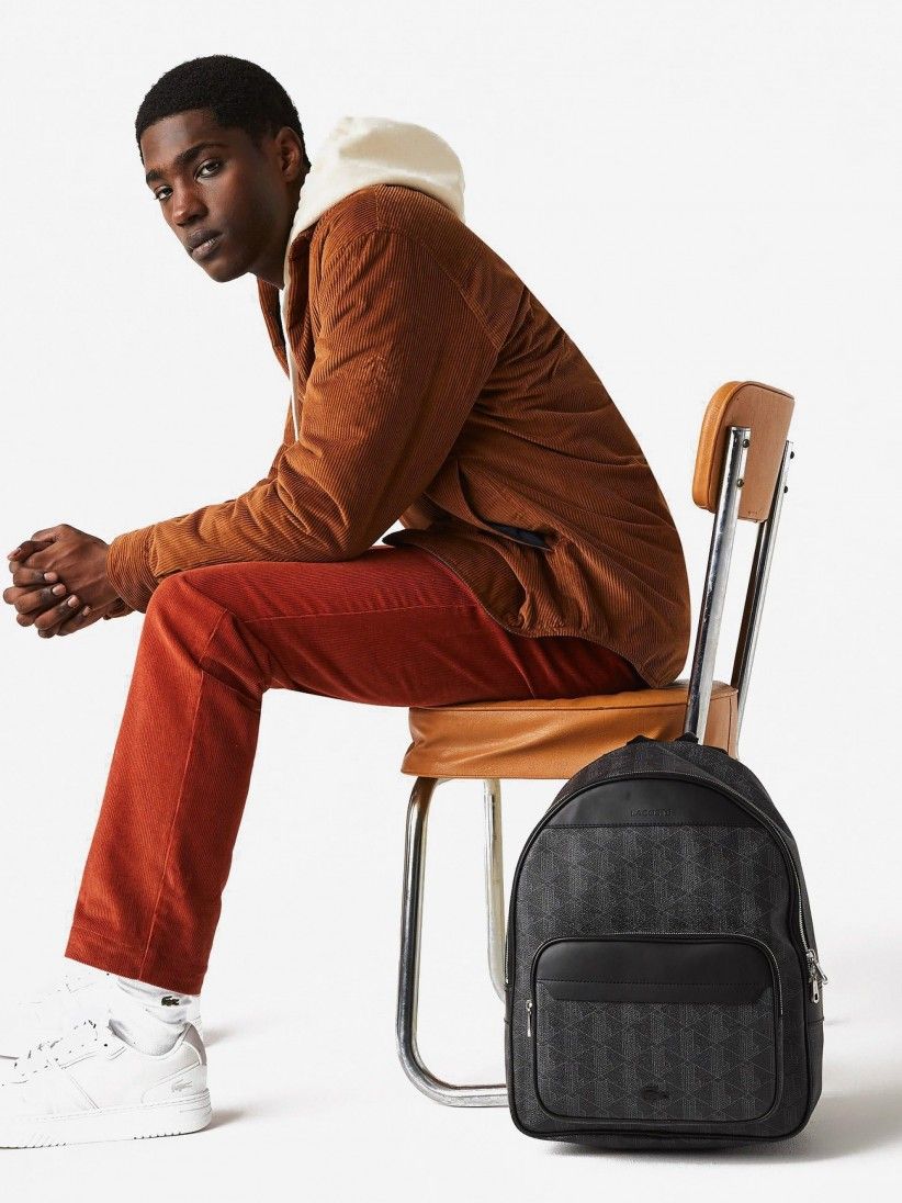 Lacoste The Blend Monogram Canvas Backpack