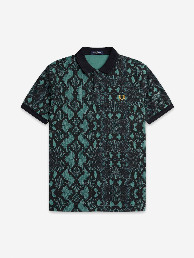 Fred Perry Snake Print Polo Shirt