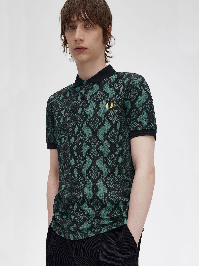 Polo Fred Perry Snake Print