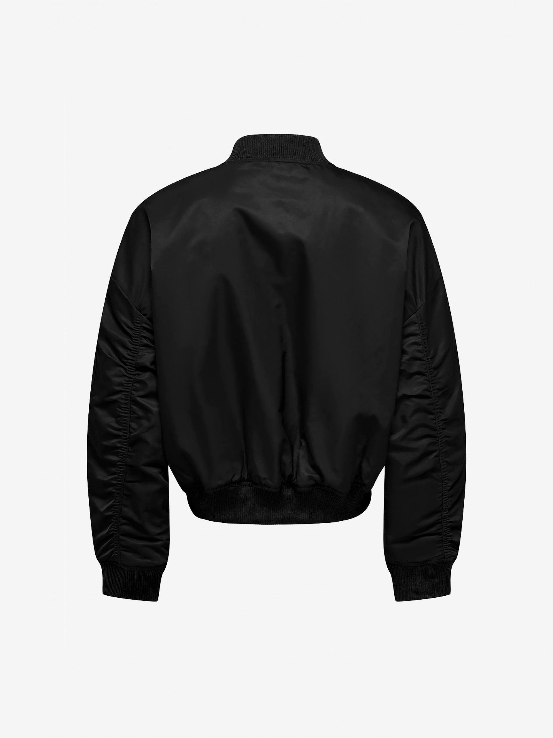 Only Baseball Ribbed Cuffs Short Bomber Jacket