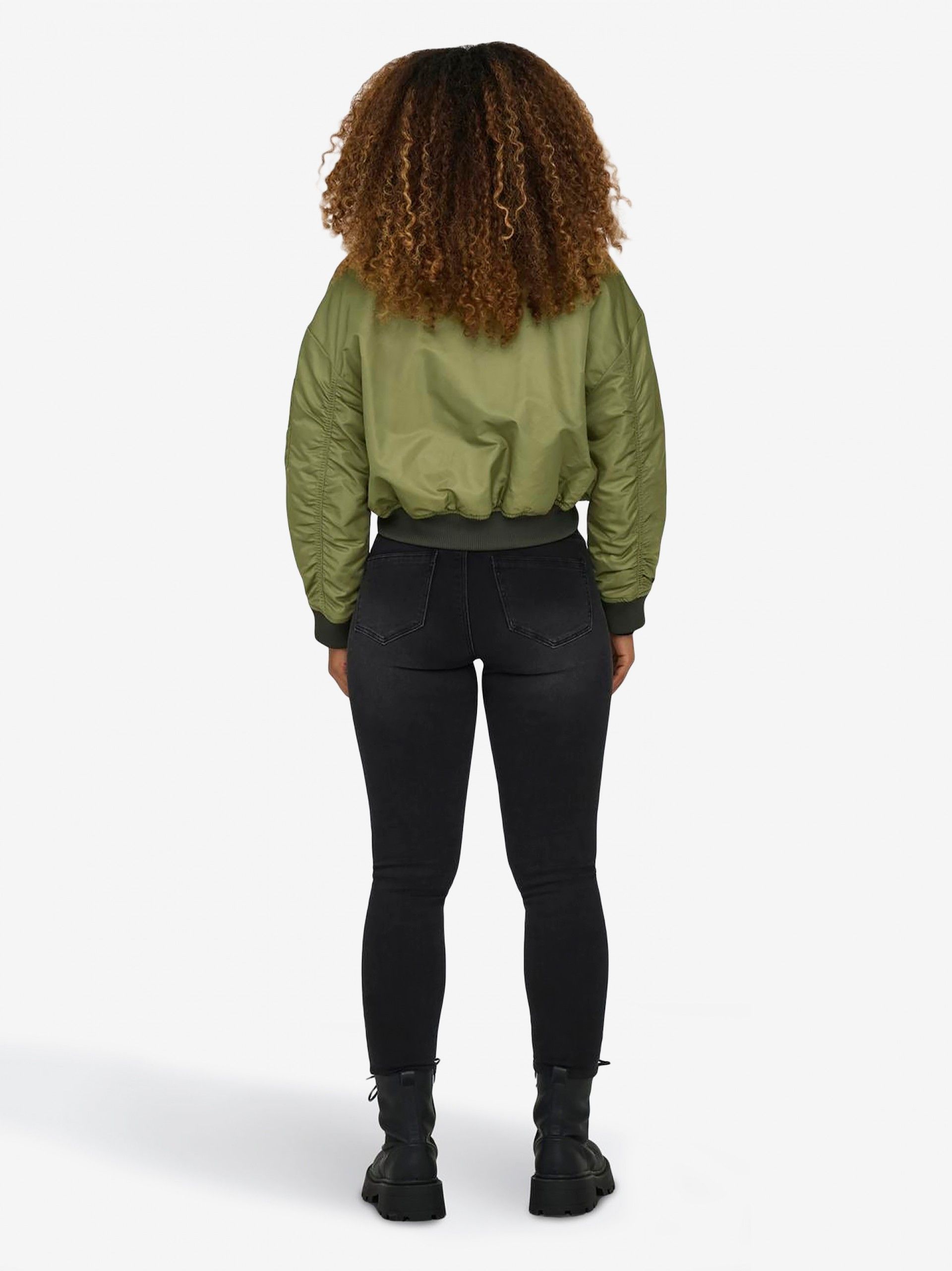 Chaqueta Only Baseball Ribbed Cuffs Short Bomber