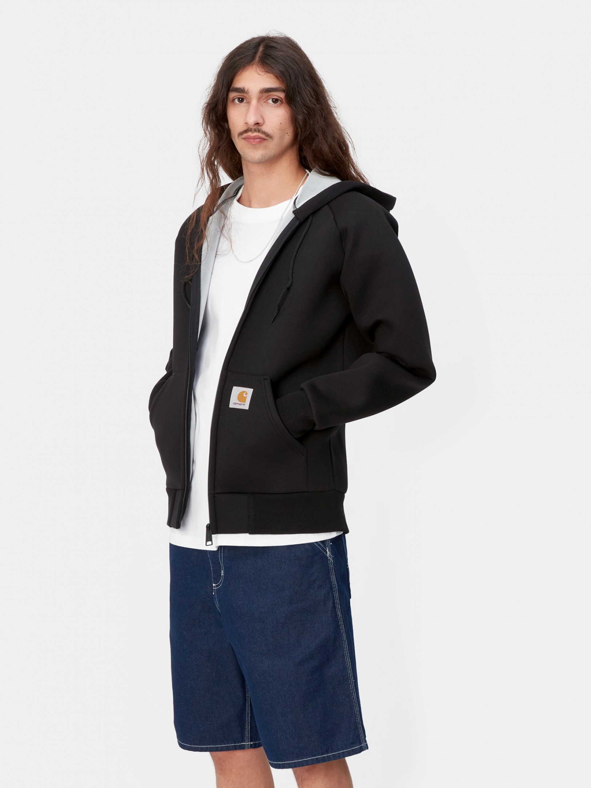 Chaqueta con Capucha Carhartt WIP Car-Lux Negra