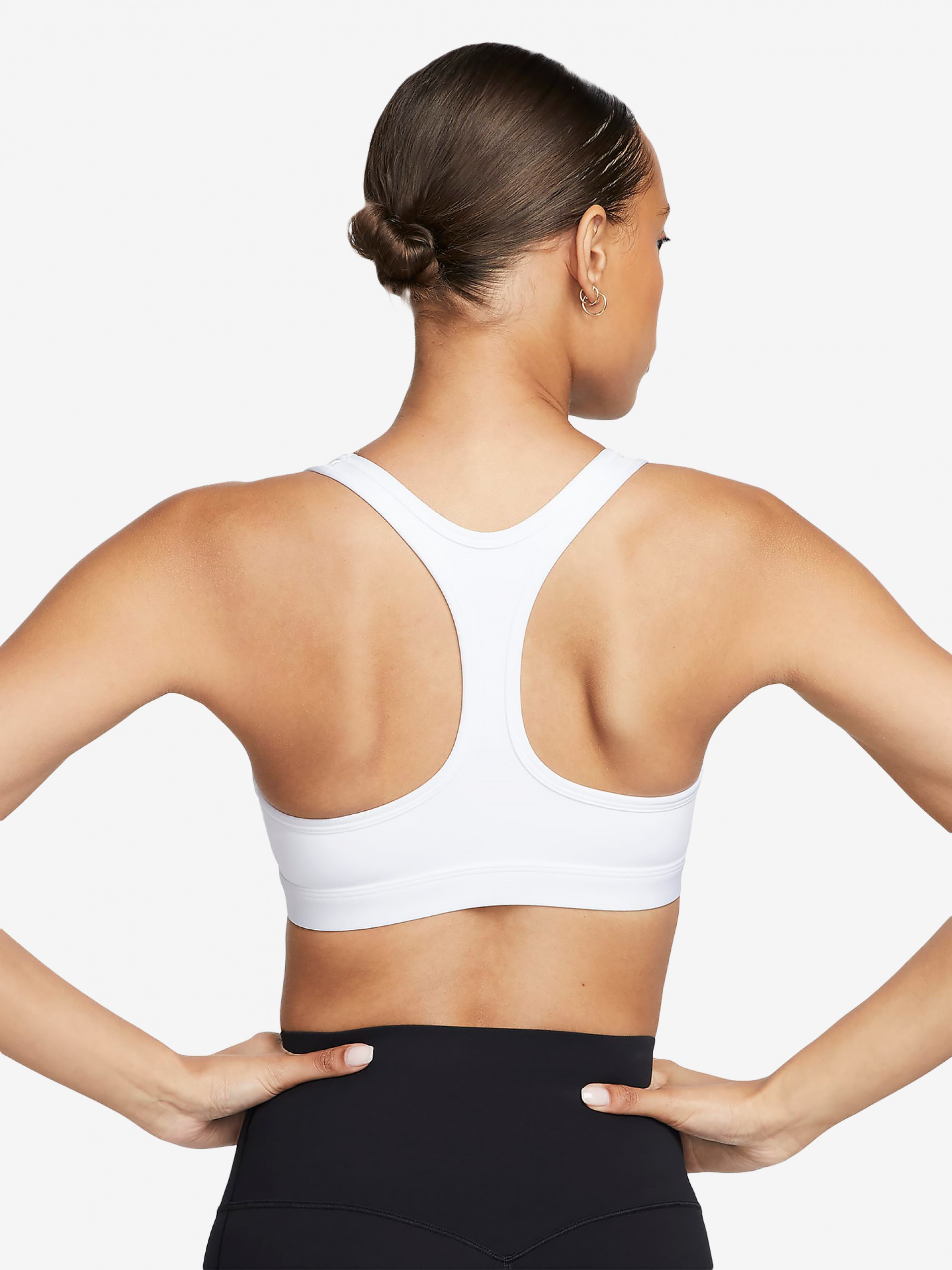 Sujetador Deportivo Nike Swoosh Sujeción Ligera Blanco