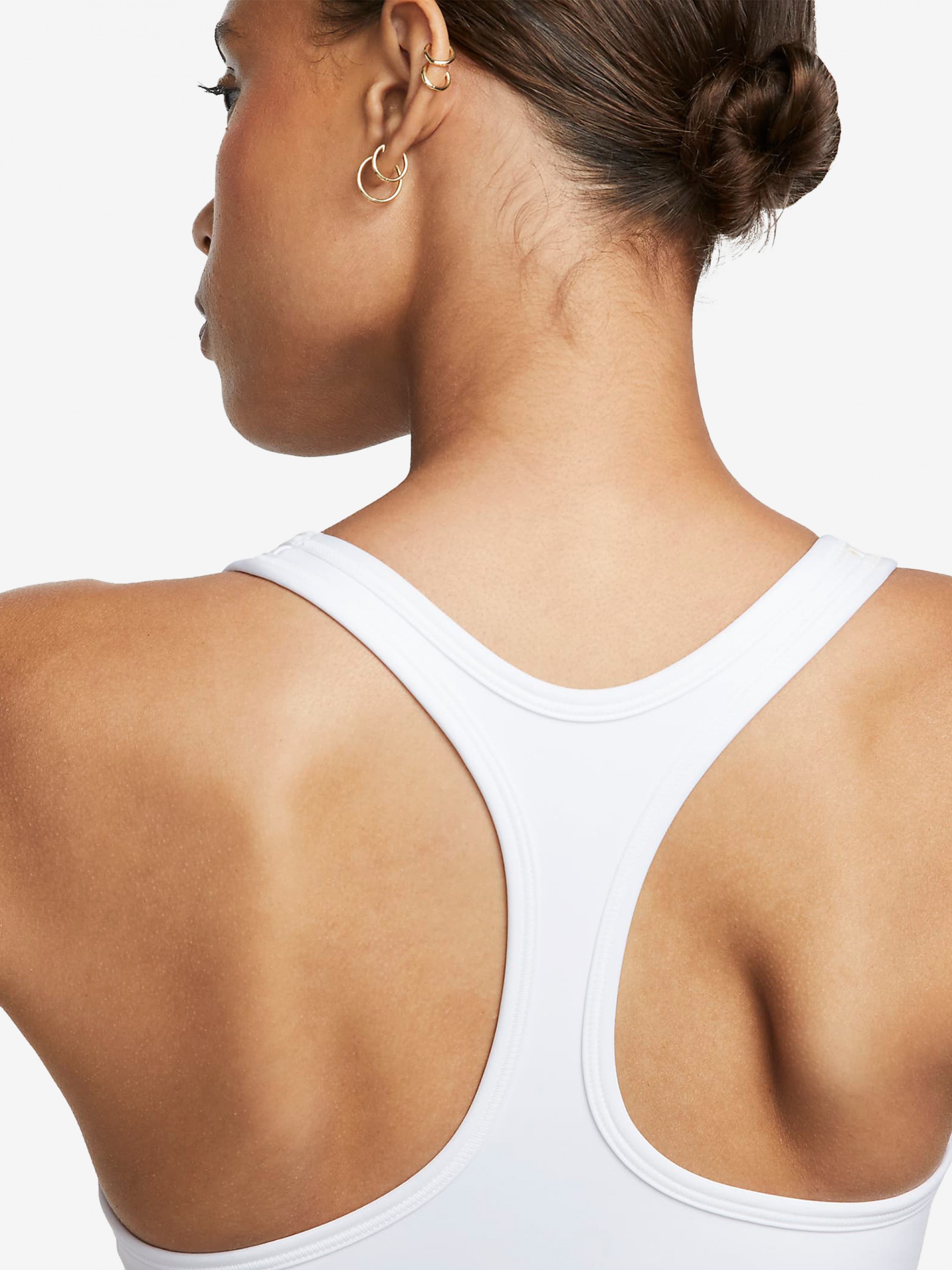 Sujetador Deportivo Nike Swoosh Sujeción Ligera Blanco