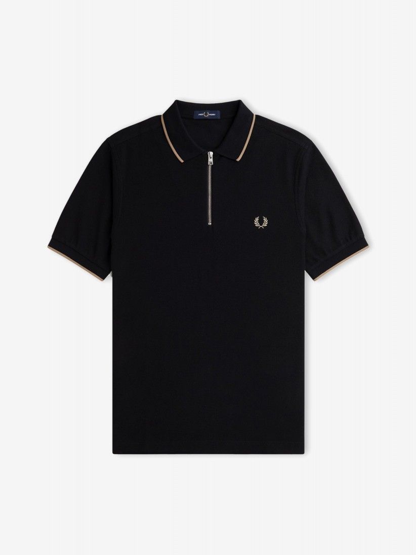 Fred Perry Zip Neck Polo Shirt