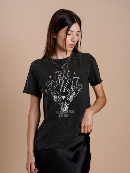 Only Lucky Life Reg S/S Spirit Top Box Jrs T-shirt