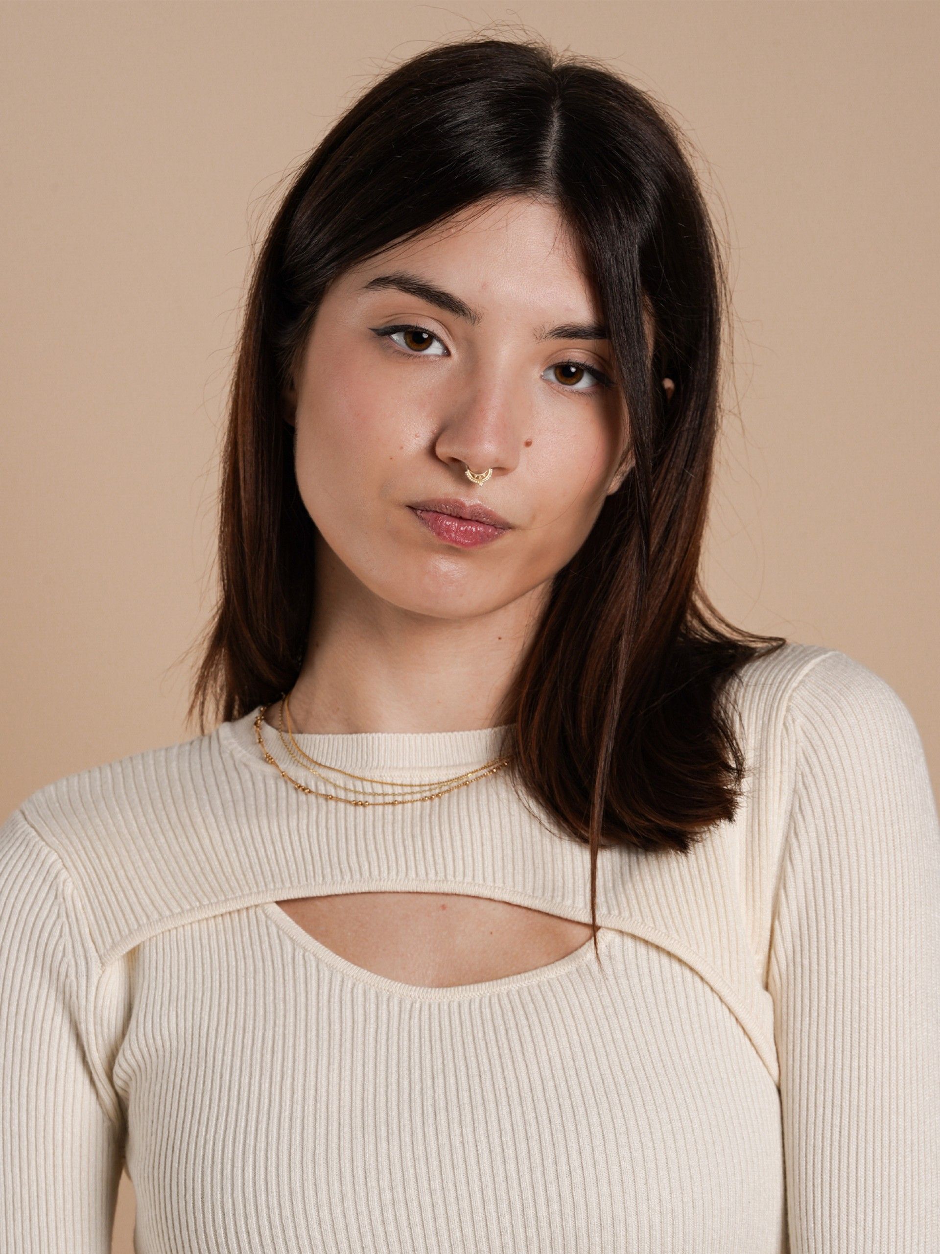 Camisola Only Liza L/S Peek-A-Boo Nca Knt