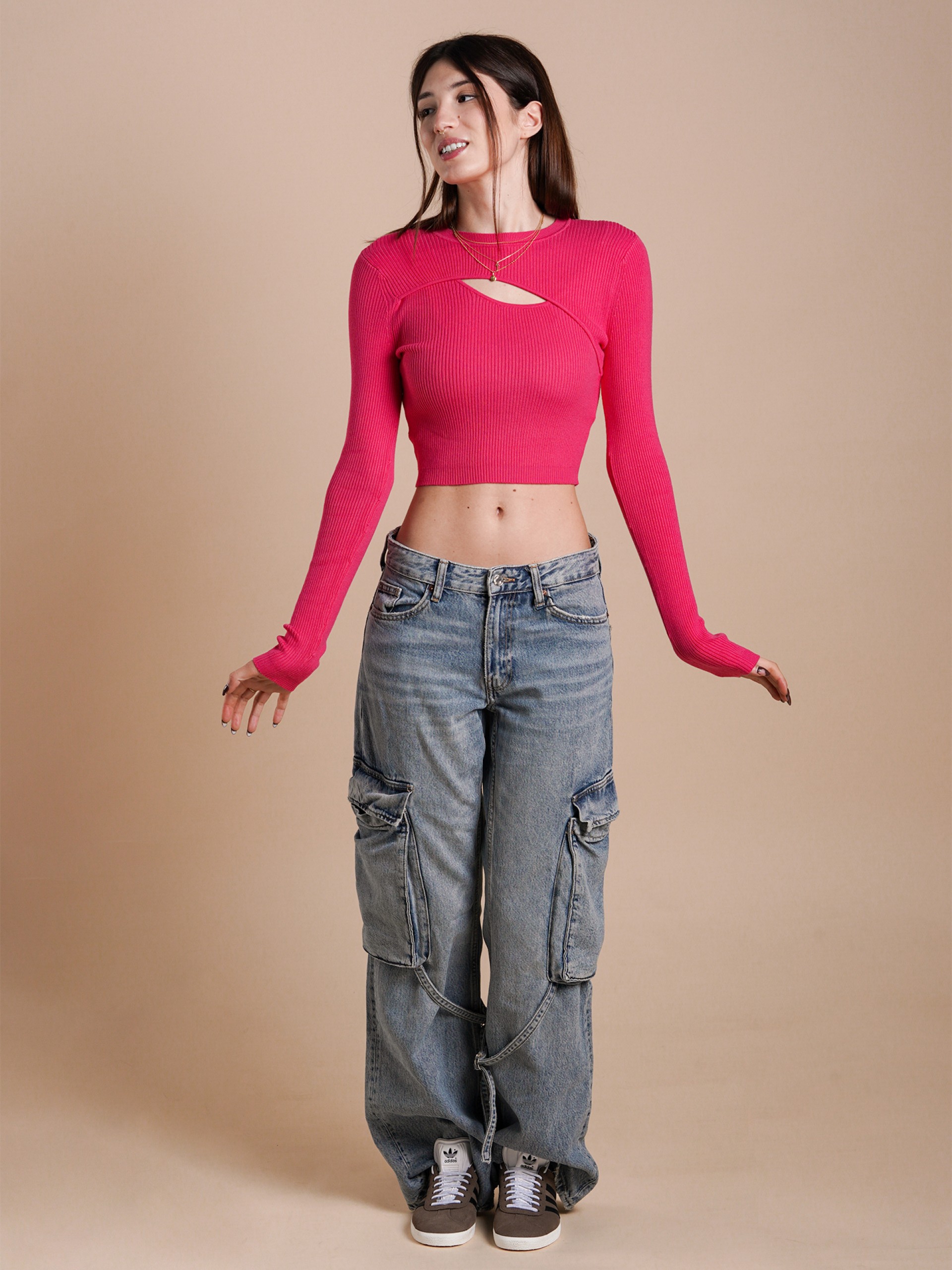 Only Liza L/S Peek-A-Boo Nca Knt Jumper