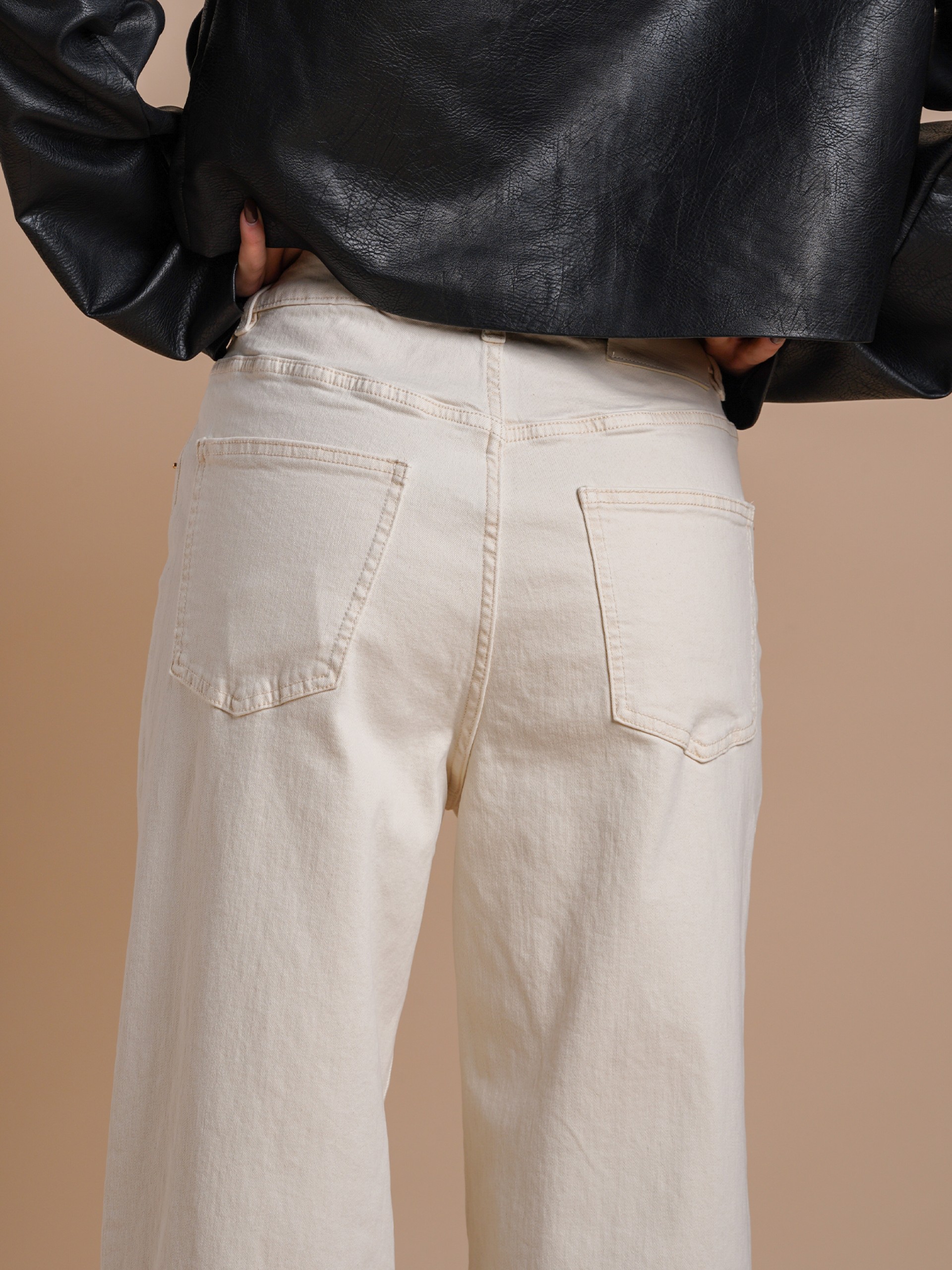 Pantalones Vaqueros Only Hope Ex High-Waist Wide Ecru Mae