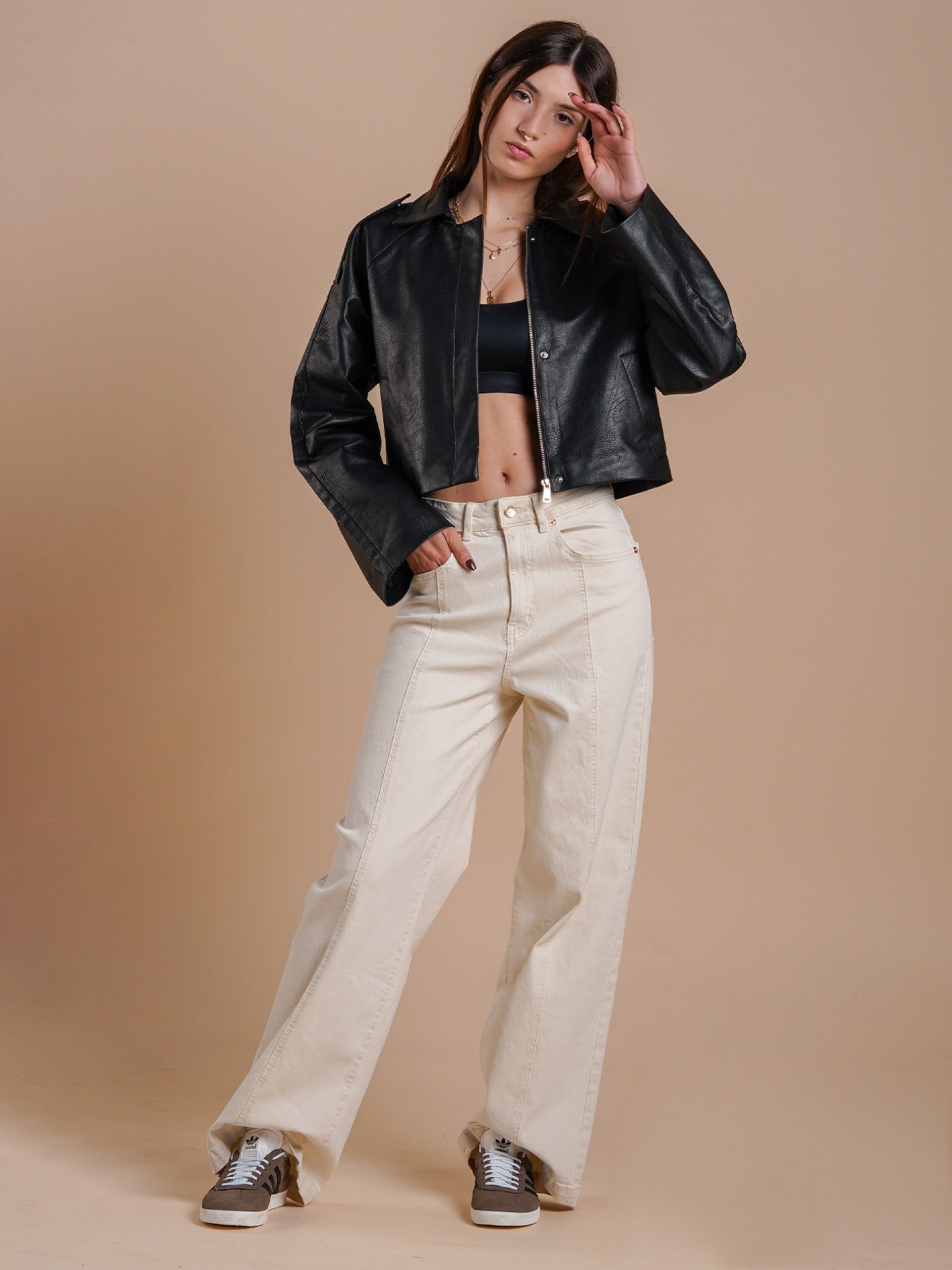 Pantalones Vaqueros Only Hope Ex High-Waist Wide Ecru Mae