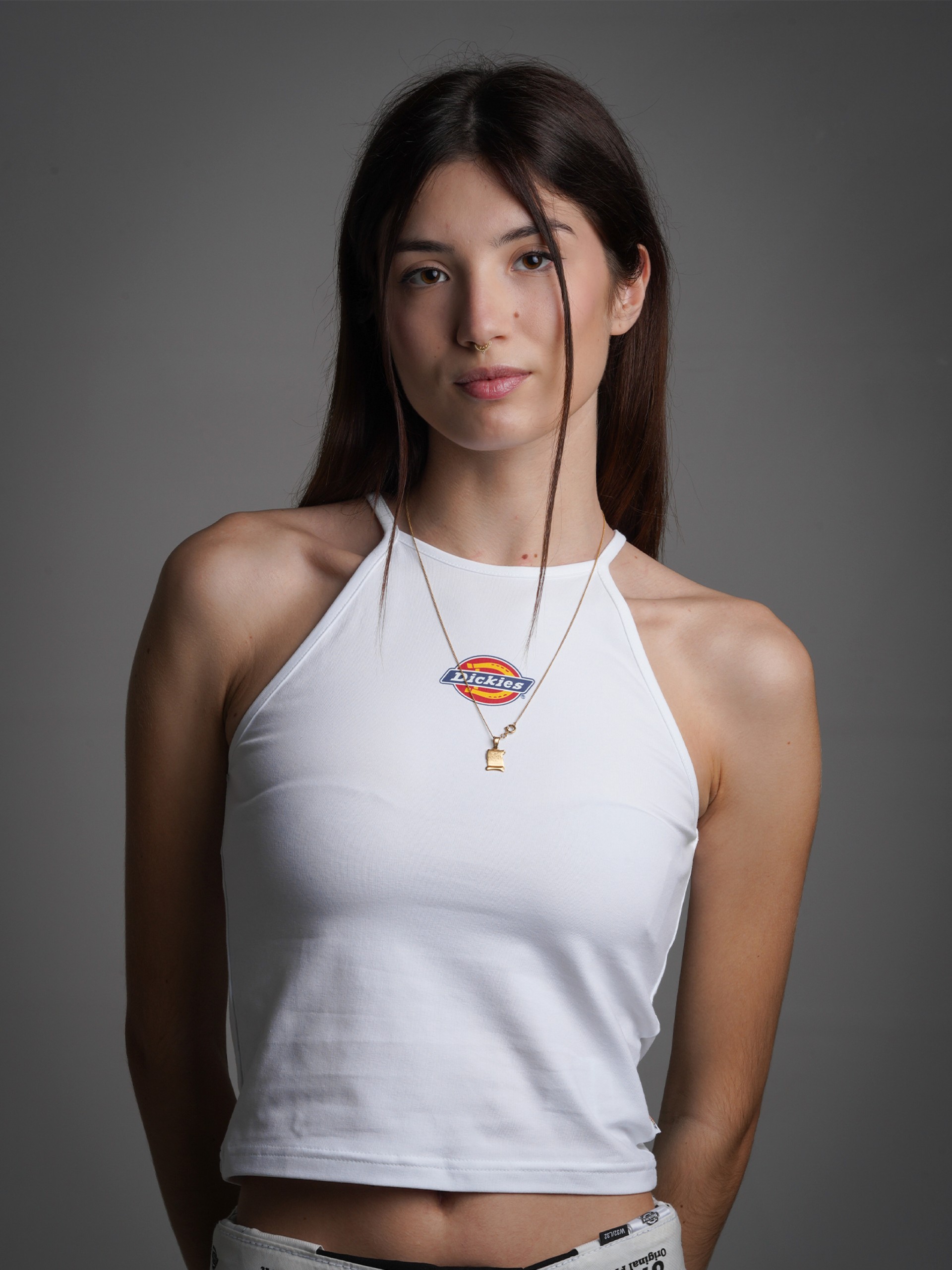 T-shirt Dickies Chain Lake Branca